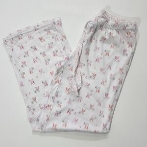 Sonoma Loungewear Pants Womens Size XS White Puppy Dog Print Sleepwear Bottoms